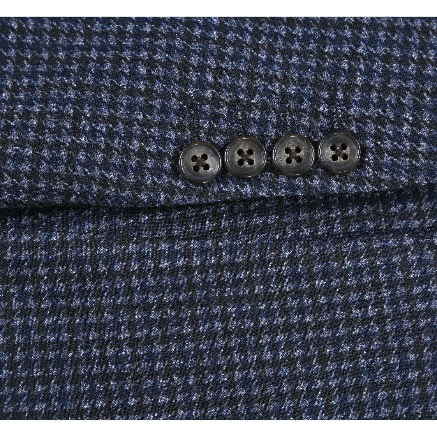 Single Breasted SLIM FIT Half Canvas Soft Jacket in Navy and Grey Houndstooth (Regular and Long Available) by Pelago