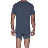 V-Neck Undershirt in Charcoal Heather by Wood Underwear