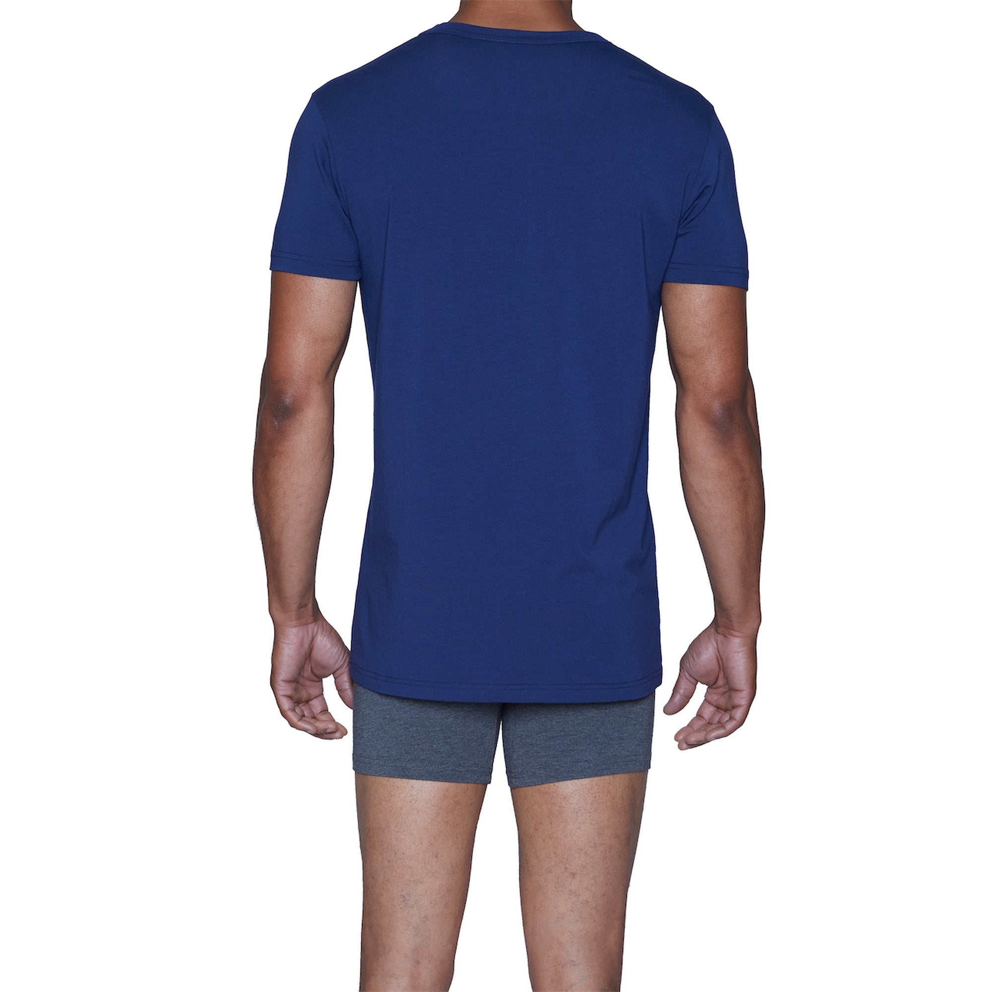 V-Neck Undershirt in Deep Space Blue by Wood Underwear