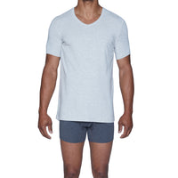 V-Neck Undershirt in Heather Grey by Wood Underwear