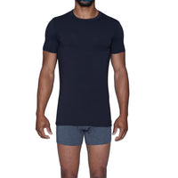 Crew Neck Undershirt in Black by Wood Underwear