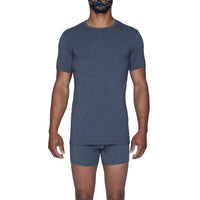 Crew Neck Undershirt in Charcoal Heather by Wood Underwear