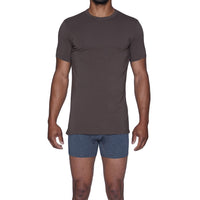 Crew Neck Undershirt in Walnut by Wood Underwear