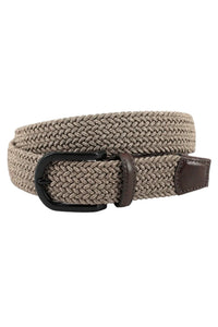 Italian Braided Melange Rayon Elastic Belt in Camel by Torino Leather