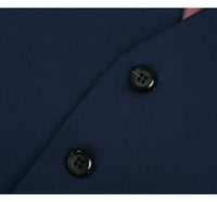 Super 140s Wool Waistcoat in Navy (Regular and Long Available) by Renoir