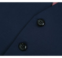 Super 140s Wool Waistcoat in Navy (Regular and Long Available) by Renoir