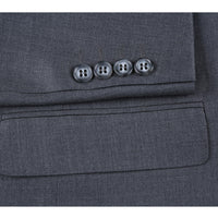 Super 150s Wool 2-Button Half-Canvas MODERN FIT Suit in Grey (Short, Regular, and Long Available) by Rivelino
