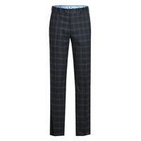 Stretch Performance Single Breasted SLIM FIT Suit in Charcoal and Blue Plaid (Short, Regular, and Long Available) by English Laundry