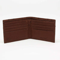 Genuine Ostrich Billfold Wallet in Brown by Torino Leather