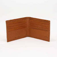 Genuine Ostrich Billfold Wallet in Saddle by Torino Leather