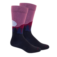 'Boone' Cotton Socks in Navy and Burgundy by Brown Dog Hosiery