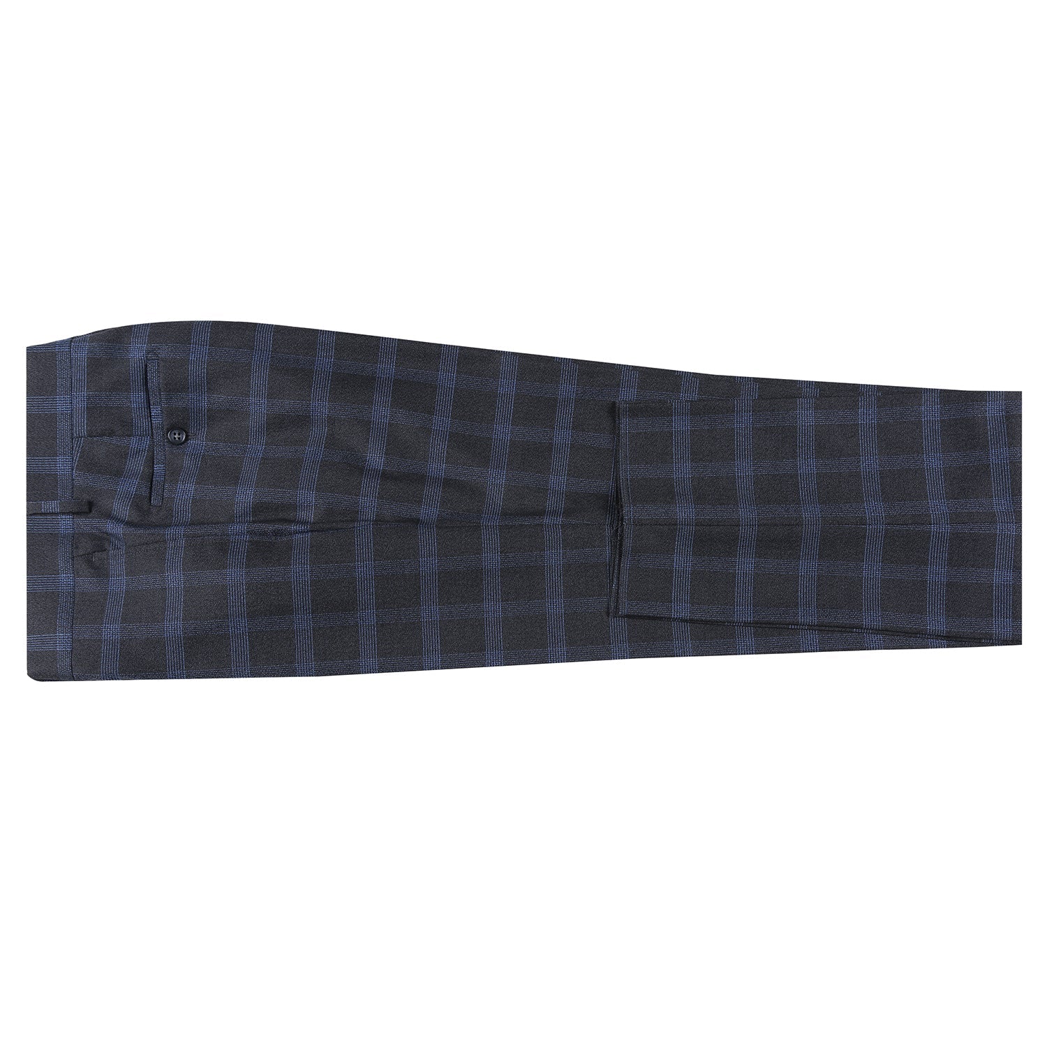 Stretch Performance Single Breasted SLIM FIT Suit in Charcoal and Blue Plaid (Short, Regular, and Long Available) by English Laundry