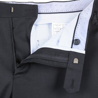 Super 150s Wool 2-Button Half-Canvas CLASSIC FIT Suit in Black (Short, Regular, and Long Available) by Rivelino