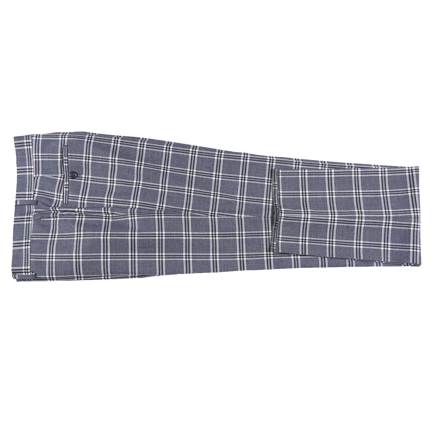 Stretch Performance Double Breasted SLIM FIT Suit in Grey Plaid (Short, Regular, and Long Available) by English Laundry