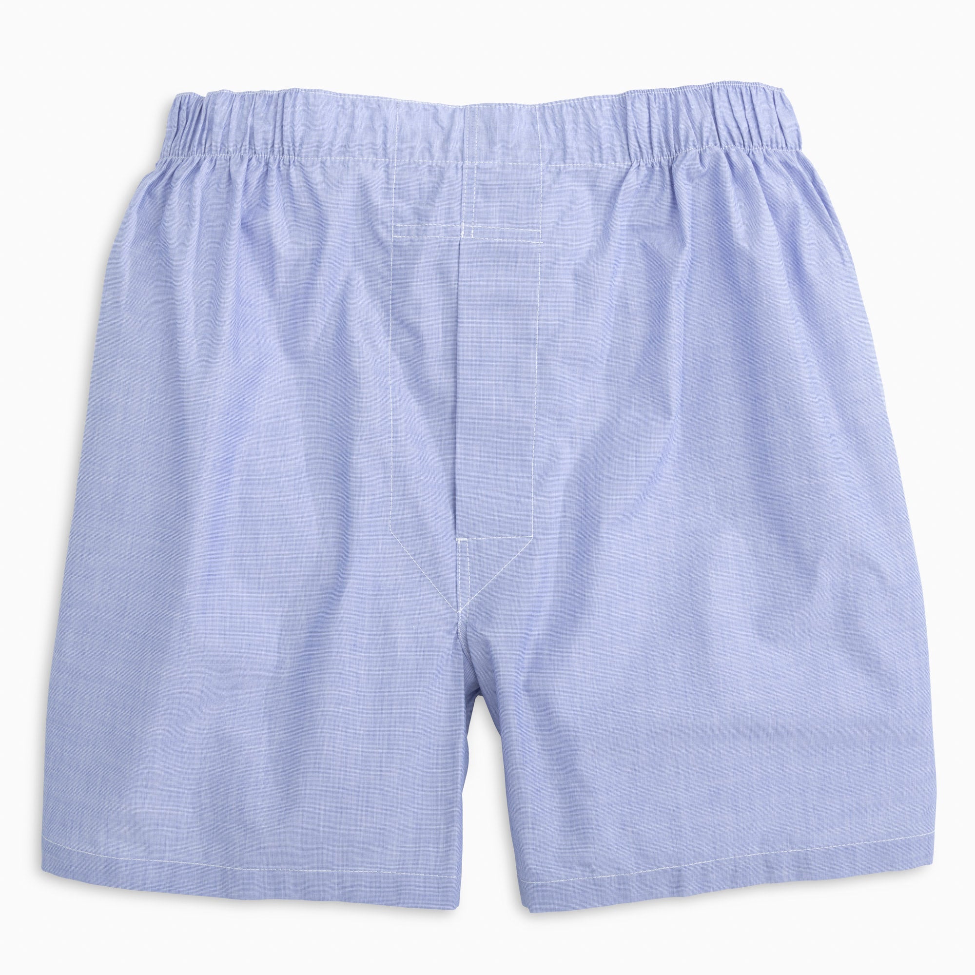 Light Blue Striped Cotton Boxer Shorts