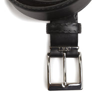 French Calf Belt in Black with Black Stitching by L.E.N. Bespoke