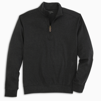 Chandler Quarter-Zip Cotton Performance Pullover in Charcoal by Batton