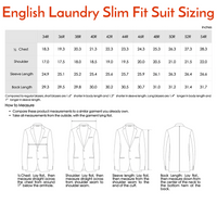 Wool Stretch Single Breasted SLIM FIT Suit in Grey Windowpane Check (Short, Regular, and Long Available) by English Laundry