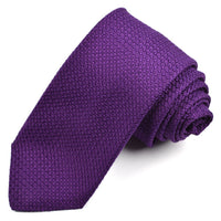 Solid Garza Grossa Grenadine Italian Silk Tie in Purple by Dion Neckwear