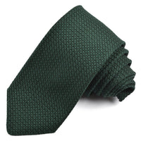 Solid Garza Grossa Grenadine Italian Silk Tie in Hunter Green by Dion Neckwear