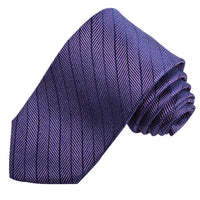 Lavender, Purple, and Navy Chevron Tonal Stripe Woven Jacquard Silk Tie by Dion Neckwear