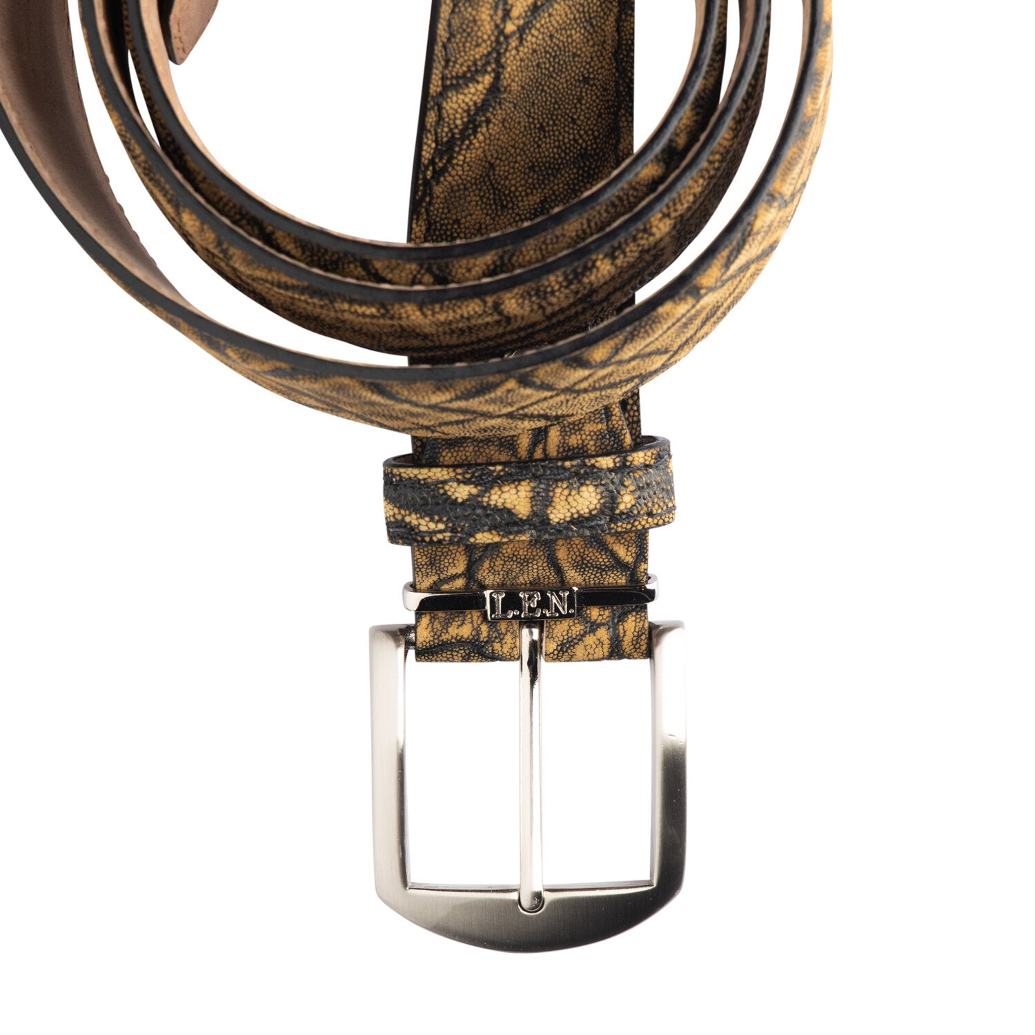 Genuine Licensed & Registered Elephant Belt in Antique Saddle by L.E.N. Bespoke