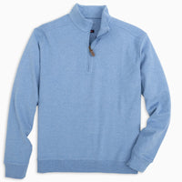Chandler Quarter-Zip Cotton Performance Pullover in Silver Lake by Batton