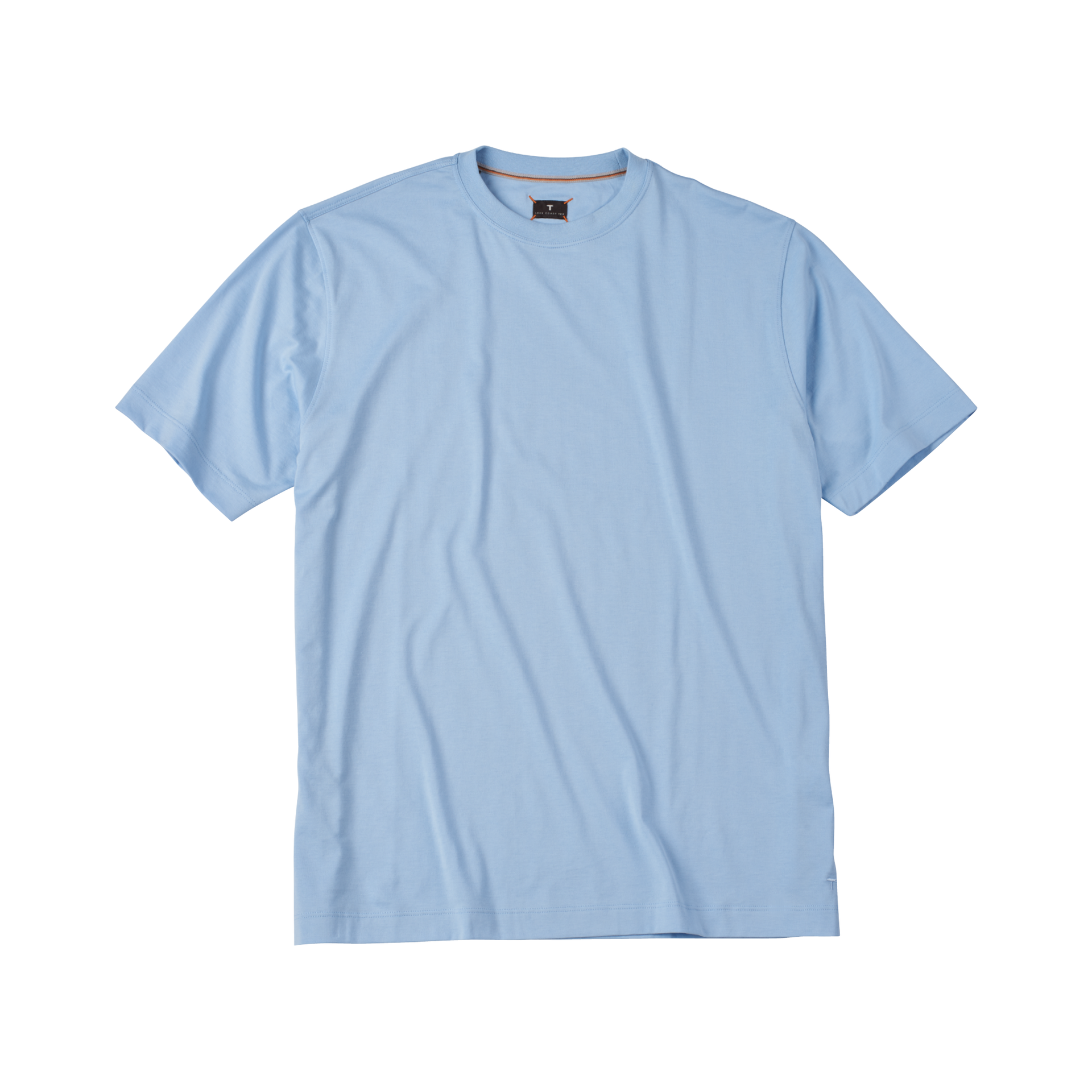Crew Neck Peruvian Cotton Tee Shirt in Sky Blue by Left Coast Tee