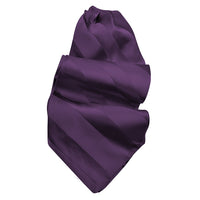 Tonal Stripe Silk Satin Woven Jacquard Ascot in Choice of 24 Colors by Dion