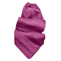 Tonal Stripe Silk Satin Woven Jacquard Ascot in Choice of 24 Colors by Dion