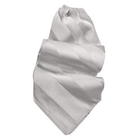 Tonal Stripe Silk Satin Woven Jacquard Ascot in Choice of 24 Colors by Dion