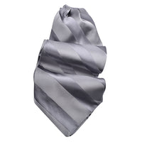Tonal Stripe Silk Satin Woven Jacquard Ascot in Choice of 24 Colors by Dion