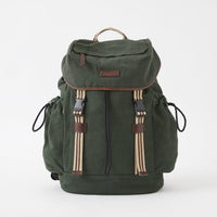 Sloan Backpack in Green Canvas by Baekgaard