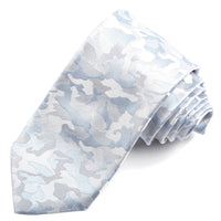 Tonal Ice Blue Camouflage Woven Silk Jacquard Tie by Dion Neckwear