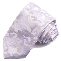 Tonal Lilac Camouflage Woven Silk Jacquard Tie by Dion Neckwear