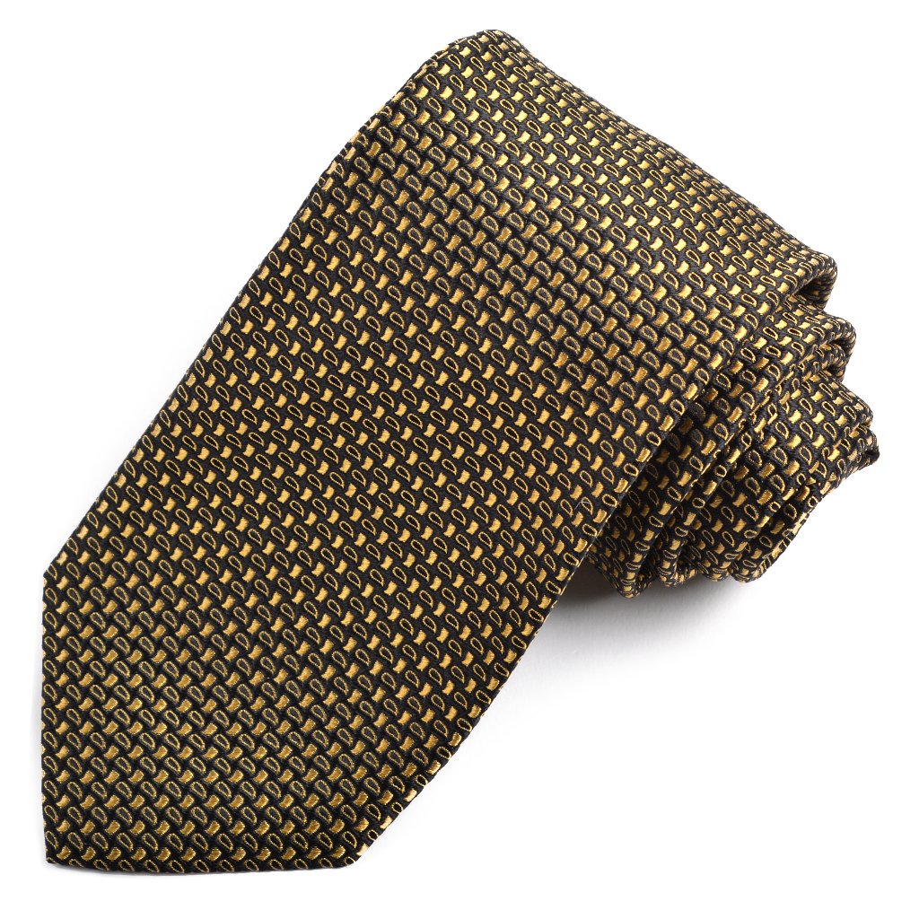 Dion 39474 Boy's Tie - Tear Drop Neat - Yellow/Powder main image 1