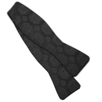 Black Medallion Silk Woven Jacquard Bow Tie in Choice of Styles by Dion Neckwear