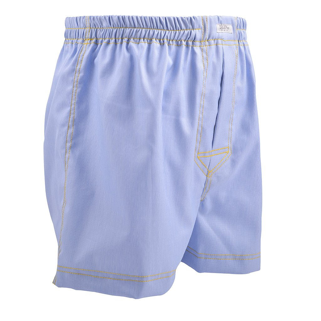 Natte Cotton Jacquard Boxer Shorts in Sky Blue by Dion