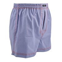 Micro Gingham Cotton Jacquard Boxer Shorts in Navy by Dion