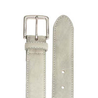 Colombia Washed Calfskin Leather Belt in Grey by T.B. Phelps