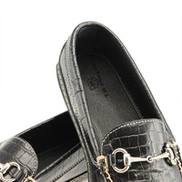 Alligator Embossed Leather Horse Bit Driver in Black by T.B. Phelps