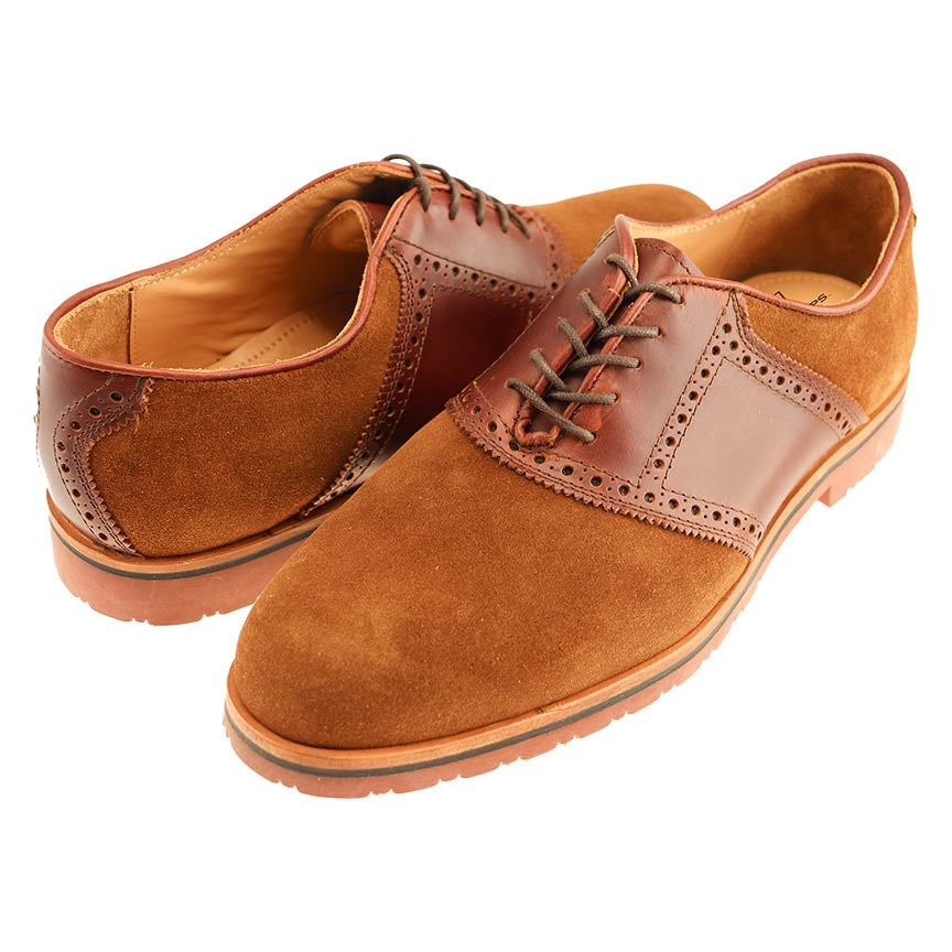 David Oxford Saddle Shoe in Dirty Buck Suede/Briar by T.B. Phelps