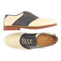 David Oxford Saddle Shoe in Ivory/Navy by T.B. Phelps