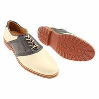 David Oxford Saddle Shoe in Ivory/Navy by T.B. Phelps
