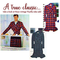 Gentleman's Cotton and Wool Blend Robe in Royal Stewart Tartan by Viyella