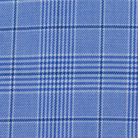 The Kingston - Wrinkle-Free Royal Glen Plaid Cotton Dress Shirt in Blue by Cooper & Stewart