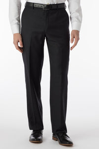 Super 120s Luxury Wool Serge Comfort-EZE Trouser in Charcoal (Flat Front Models) by Ballin