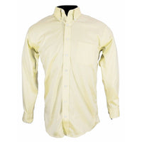 Wrinkle-Free Royal Oxford Cotton Sport Shirt in Yellow by Kenneth Gordon