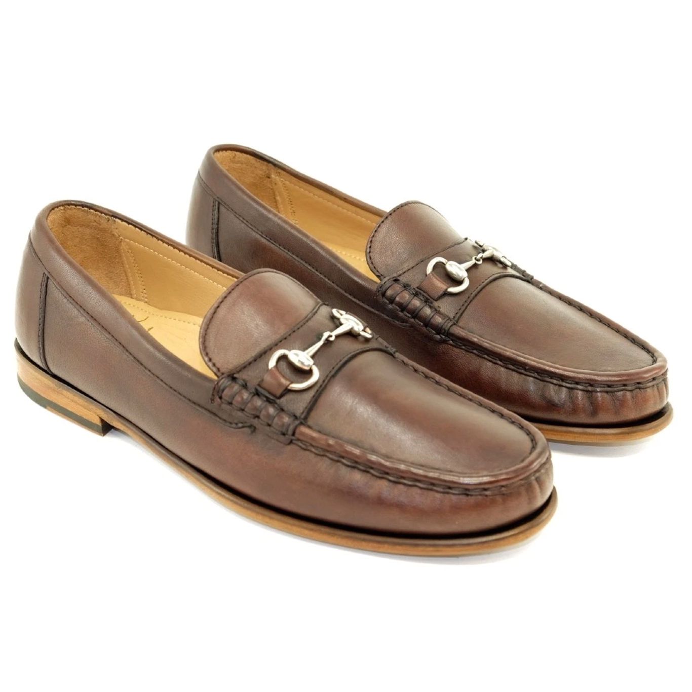 Snaffle Sheepskin Bit Loafer in Brown by Alan Payne Footwear