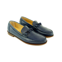 Hilton Sheepskin Braided Bit Loafer in Navy by Alan Payne Footwear